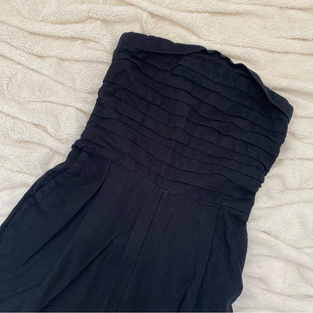 Abercrombie & Fitch Emerson Linen-Blend Strapless Jumpsuit Tall - Picture 3 of 8
